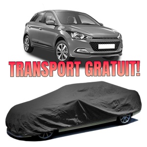 Husa prelata auto pentru HYUNDAI i20 II (GB, IB) 2014 - 2021, culoare negru, material textil impermeabil, rezistanta la intemperii praf UV, CARPASSION Husa Protectie
