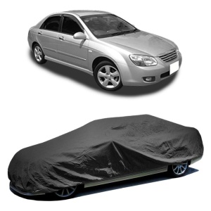 Husa prelata auto pentru KIA CERATO I Saloon (LD) 2004 - 2009, culoare negru, material textil impermeabil, rezistanta la intemperii praf UV, CARPASSION Husa Protectie - Img 2