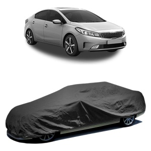 Husa prelata auto pentru KIA CERATO IV Saloon (BD, BDM) 2018, culoare negru, material textil impermeabil, rezistanta la intemperii praf UV, CARPASSION Husa Protectie - Img 2