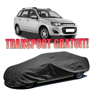 Husa prelata auto pentru LADA KALINA Estate (1117) 2004 - 2013, culoare negru, material textil impermeabil, rezistanta la intemperii praf UV, CARPASSION Husa Protectie