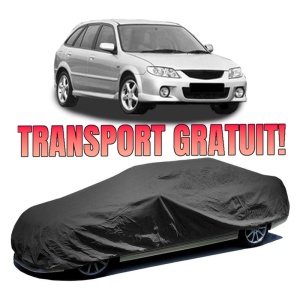 Husa prelata auto pentru MAZDA 323 F VI Hatchback (BJ) 1998 - 2004, culoare negru, material textil impermeabil, rezistanta la intemperii praf UV, CARPASSION Husa Protectie
