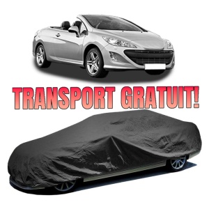 Husa prelata auto pentru PEUGEOT 308 CC (4B_) 2009 - 2014, culoare negru, material textil impermeabil, rezistanta la intemperii praf UV, CARPASSION Husa Protectie