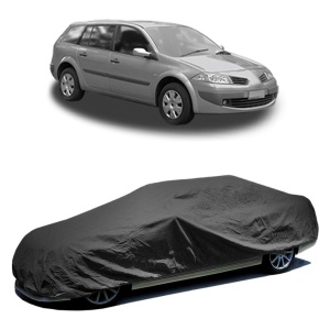 Husa prelata auto pentru RENAULT MEGANE II Estate Van (KM_) 2003 - 2009, culoare negru, material textil impermeabil, rezistanta la intemperii praf UV, CARPASSION Husa Protectie - Img 2
