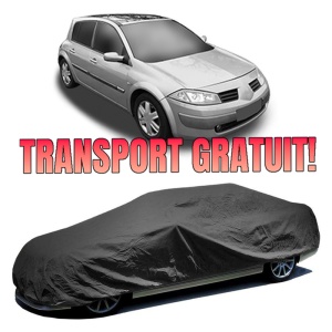 Husa prelata auto pentru RENAULT MEGANE II Hatchback Van (KM0/2_) 2003 - 2009, culoare negru, material textil impermeabil, rezistanta la intemperii praf UV, CARPASSION Husa Protectie