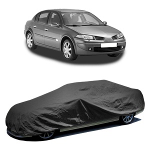 Husa prelata auto pentru RENAULT MEGANE II Saloon (LM0/1_) 2003 - 2010, culoare negru, material textil impermeabil, rezistanta la intemperii praf UV, CARPASSION Husa Protectie - Img 2