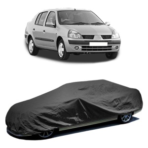 Husa prelata auto pentru RENAULT THALIA I (LB_) 1998 - 2009, culoare negru, material textil impermeabil, rezistanta la intemperii praf UV, CARPASSION Husa Protectie - Img 2
