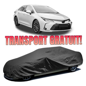 Husa prelata auto pentru TOYOTA COROLLA Saloon (_E21_) 2019, culoare negru, material textil impermeabil, rezistanta la intemperii praf UV, CARPASSION Husa Protectie