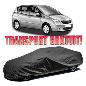 Husa prelata auto pentru TOYOTA COROLLA Verso (_E12_) 2001 - 2004, culoare negru, material textil impermeabil, rezistanta la intemperii praf UV, CARPASSION Husa Protectie