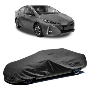 Husa prelata auto pentru TOYOTA PRIUS PHV (_W52_) 2016 - 2022, culoare negru, material textil impermeabil, rezistanta la intemperii praf UV, CARPASSION Husa Protectie - Img 2