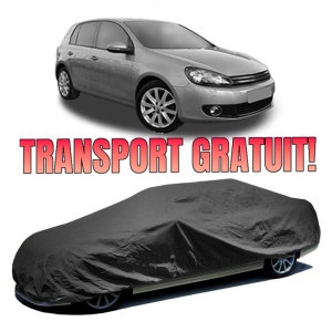 Husa prelata auto pentru Volkswagen Golf VI Van (5K1) 2008 - 2012, culoare negru, material textil impermeabil, rezistanta la intemperii praf UV, CARPASSION Husa Protectie
