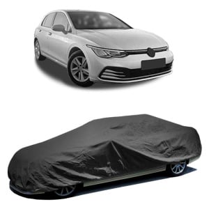Husa prelata auto pentru Volkswagen Golf VIII (CD1, DA1) 2019, culoare negru, material textil impermeabil, rezistanta la intemperii praf UV, CARPASSION Husa Protectie - Img 2