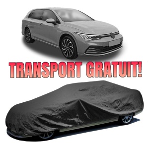 Husa prelata auto pentru Volkswagen Golf VIII Variant (CG5, DB5) 2020 - 2024, culoare negru, material textil impermeabil, rezistanta la intemperii praf UV, CARPASSION Husa Protectie