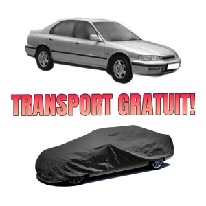 Husa tip prelata auto HONDA ACCORD V (CE, CF_, CD) din 1996-1998, Culoare Negru, material textil impermeabil, rezistanta la intemperii praf UV, CARPASSION Husa Protectie, 4 Stickere auto cu HONDA