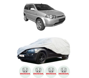 Husa tip prelata auto HONDA HR-V (GH_) din 1999-2005, Culoare Gri, material textil impermeabil, rezistanta la intemperii praf UV, CARPASSION Husa Protectie, 4 Stickere auto cu HONDA - Img 2