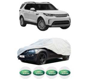 Husa tip prelata auto LAND ROVER DISCOVERY V VAN (L462) din 2016-2018, Culoare Gri, material textil impermeabil, rezistanta la intemperii praf UV, CARPASSION Husa Protectie, 4 Stickere auto cu LAND ROVER - Img 2
