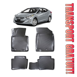 Hyundai Elantra V 2010-2015 Set 4 covorase auto din cauciuc tip tavita premium line 3D