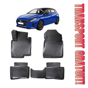 Hyundai I20 III 2020-2025 Set 4 covorase auto din cauciuc tip tavita premium line 3D