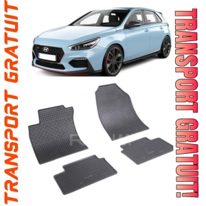 Hyundai I30 III, Hatchback, fabricat din 02.2017 - Prezent, set covorase auto dedicate, din cauciuc 100% Premium