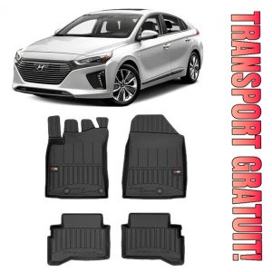 Hyundai Ioniq Elektro, Hatchback, Din 10.2016 - 06.2022, Set Covorase Auto Tip Tavita Premium 3D, din cauciuc