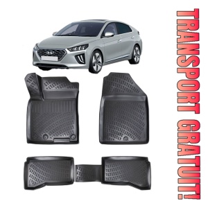 Hyundai Ioniq Hybrid 2017-2021 Set 4 covorase auto din cauciuc tip tavita premium line 3D