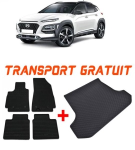 Hyundai Kona Suv din 11.2017 - Prezent, Set Covorase + tavita portbagaj auto InclusIV Facelift *4 accesorii pentru autoturismul tau - masina v2456