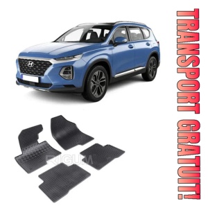 Hyundai Santa Fe III, Suv, fabricat din 09.2012 - 07.2018, set covorase auto dedicate, din cauciuc 100% Premium
