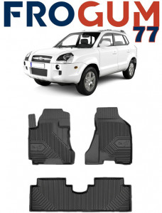 Hyundai Tucson Din 2004 - 2009, Suv , Set Covorase Auto Tip Tavita Premium 3D, din cauciuc accesorii pentru autoturismul tau - masina v168364