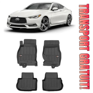 Infiniti Fx I Din 2003 - 2008, Suv , Set Covorase Auto Tip Tavita Premium 3D, din cauciuc