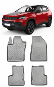 Jeep Compass Facelift Plug-In Hybrid Din 2021 - Prezent, Suv , Set Covorase Auto Tip Tavita Premium 3D, din cauciuc accesorii pentru autoturismul tau - masina v165755