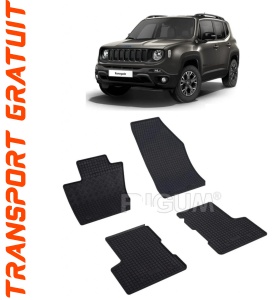 Jeep Renegade 4Xe PhEV fabricat din 06.2020 - Prezent, Suv, set covorase auto dedicate, din cauciuc 100% Premium accesorii pentru autoturismul tau - masina v149956