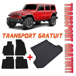 Jeep Wrangler Suv din 05.2018 - Prezent, Set Covorase + tavita portbagaj auto 5 Usi *1