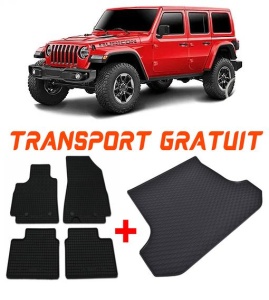 Jeep Wrangler Suv din 05.2018 - Prezent, Set Covorase + tavita portbagaj auto 5 Usi *1 accesorii pentru autoturismul tau - masina v552