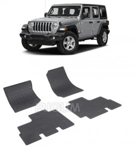 Jeep Wrangler, Suv, fabricat din 10.2006 - 04.2018, 5 Usi, Ampatament Lung, set covorase auto dedicate, din cauciuc 100% Premium accesorii pentru autoturismul tau - masina v157066