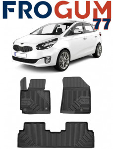 Kia Carens III Din 04.2013 - 08.2019, Van , Set Covorase Auto Tip Tavita Premium 3D, din cauciuc accesorii pentru autoturismul tau - masina v167704
