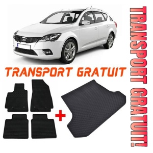 Kia Ceed II Combi din 05.2012 - 08.2018 *4, Set Covorase + tavita portbagaj auto