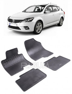 Kia Ceed II, Combi, fabricat din 05.2012 - 08.2018, set covorase auto dedicate, din cauciuc 100% Premium accesorii pentru autoturismul tau - masina v161482