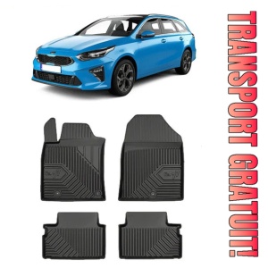 Kia Ceed III Din 06.2018 - Prezent, Hatchback , Set Covorase Auto Tip Tavita Premium 3D, din cauciuc