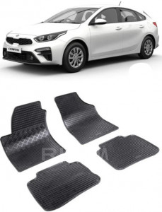 Kia Cerato II, Sedan, fabricat din 2009 - Prezent, set covorase auto dedicate, din cauciuc 100% Premium accesorii pentru autoturismul tau - masina v158218