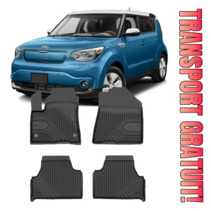 Kia E-Soul Din 05.2019 - Prezent, Hatchback , Set Covorase Auto Tip Tavita Premium 3D, din cauciuc