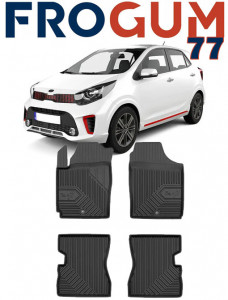 Kia Picanto I Din 2004 - 03.2011, Hatchback , Set Covorase Auto Tip Tavita Premium 3D, din cauciuc accesorii pentru autoturismul tau - masina v167587