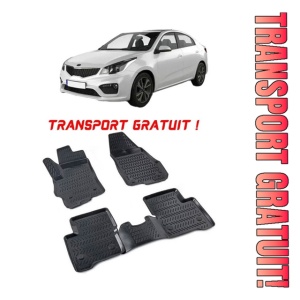 Kia Rio IV 2017-2025 Set 4 covorase auto din cauciuc tip tavita premium line 3D - Transport Gratuit!