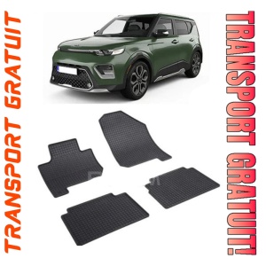 Kia Soul III EV, Hatchback, fabricat din 05.2019 - Prezent, set covorase auto dedicate, din cauciuc 100% Premium