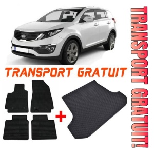 Kia Sportage III Suv din 08.2010 - 12.2015 *4, Set Covorase + tavita portbagaj auto