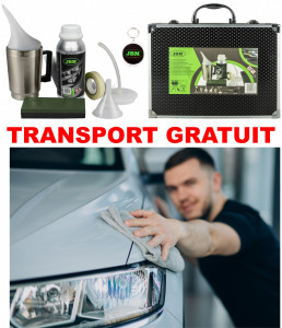 Kit Restaurare Faruri Cu Polimer Lichid Jbm -600 ml Substanta Polimer si Geanta Diplomat compatibila cu toate tipurile de faruri auto