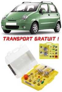 Kit trusa Set becuri H4 compatibila cu Daewo Matiz din 1998 - 2005 , bec far, semnalizare , pozitie, iluminare numar, frana, plafoniera, stop frana