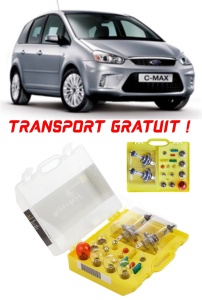 Kit trusa Set becuri H4 compatibila cu Ford C-Max Mk1 din 2003 - 2010 , bec far, semnalizare , pozitie, iluminare numar, frana, plafoniera, stop frana