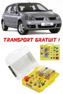 Kit trusa Set becuri H4 compatibila cu Renault Clio II din 1998 - 2005 , bec far, semnalizare , pozitie, iluminare numar, frana, plafoniera, stop frana
