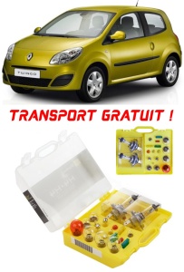 Kit trusa Set becuri H4 compatibila cu Renault Twingo II din 2007 - 2014 , bec far, semnalizare , pozitie, iluminare numar, frana, plafoniera, stop frana