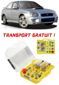 Kit trusa Set becuri H4 compatibila cu Subaru WRX din 2000 - 2007 , bec far, semnalizare , pozitie, iluminare numar, frana, plafoniera, stop frana