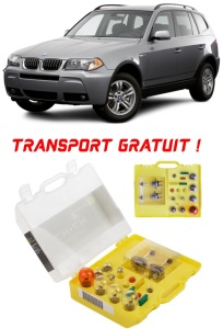 Kit trusa Set becuri H7 compatibila cu Bmw E83 din 2003 - 2010 , bec far, semnalizare , pozitie, iluminare numar, frana, plafoniera, stop frana